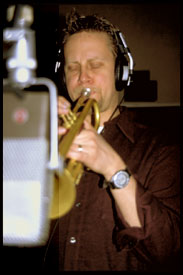 Russ Johnson in the studio